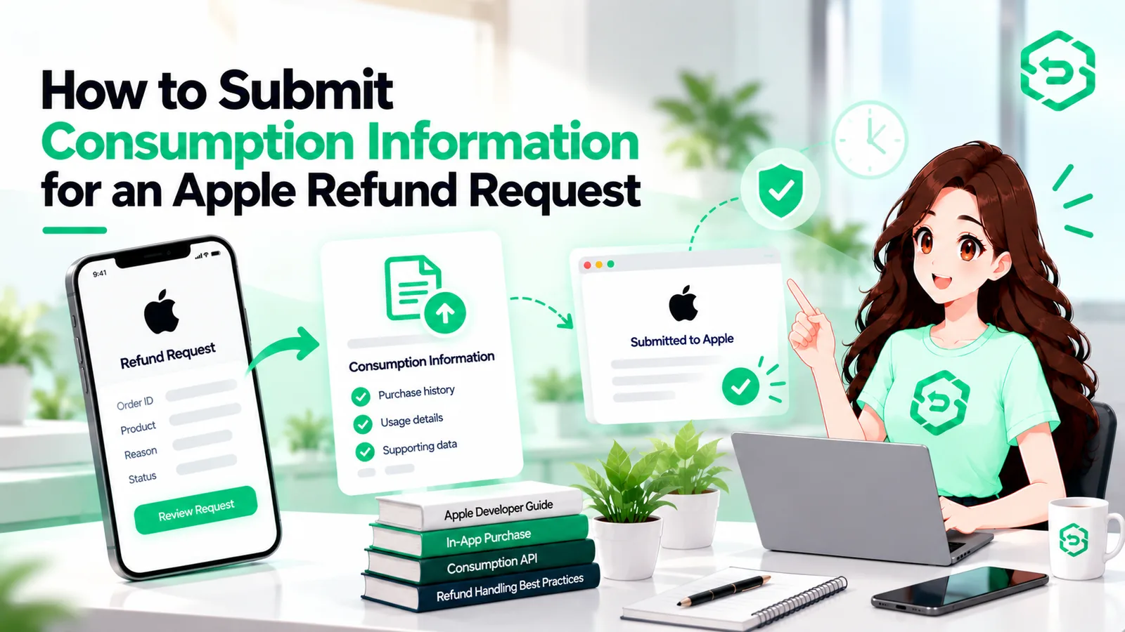 Cómo enviar información de consumo para una solicitud de reembolso de Apple